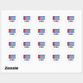 Cubaanse vlag ronde sticker (Vel)