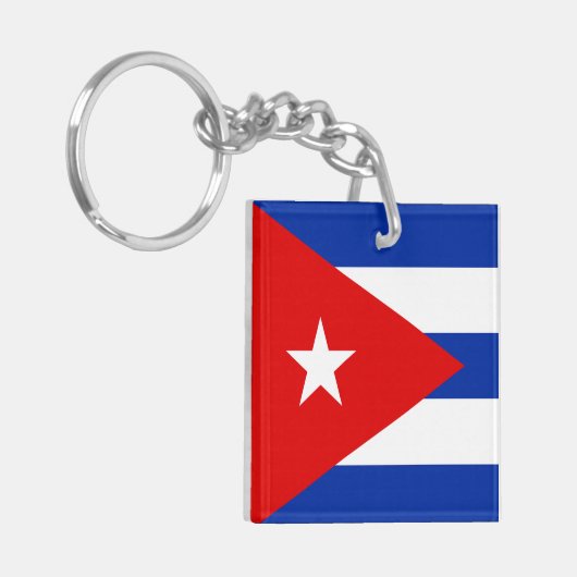 Cubaanse vlag sleutelhanger (Voorkant Links)