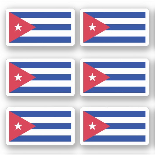 Cubaanse vlag sticker (Voorkant)