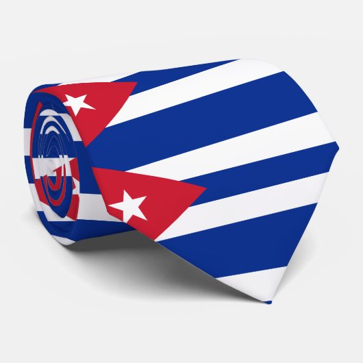 Cubaanse vlag stropdas (Opgerold)