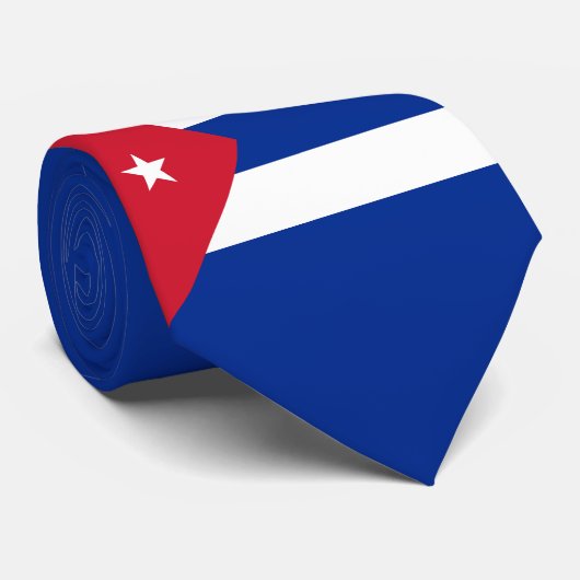 Cubaanse vlag stropdas (Opgerold)