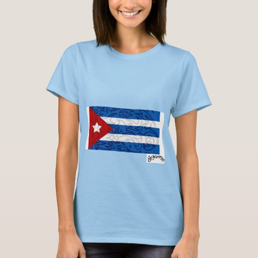 Cubaanse vlag t-shirt (Voorkant)