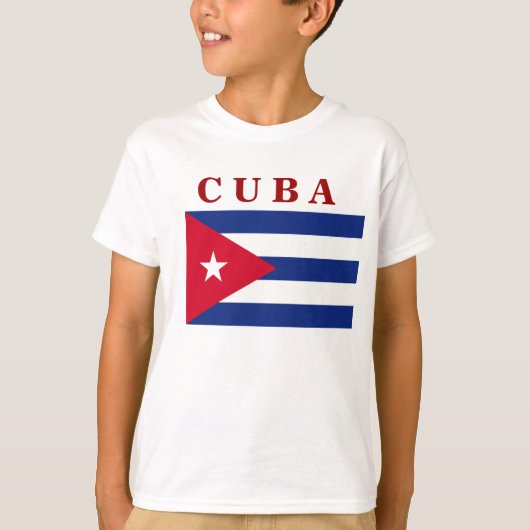 Cubaanse vlag t-shirt (Voorkant)