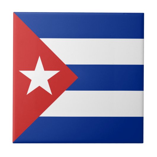 Cubaanse vlag tegeltje (Voorkant)