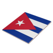 Cubaanse vlag Tile Tegeltje (Zijkant)