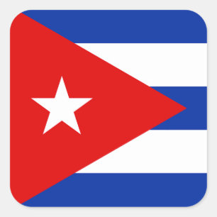 Cubaanse vlag vierkante sticker