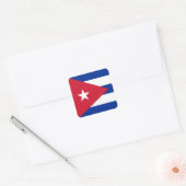 Cubaanse vlag vierkante sticker (Envelop)