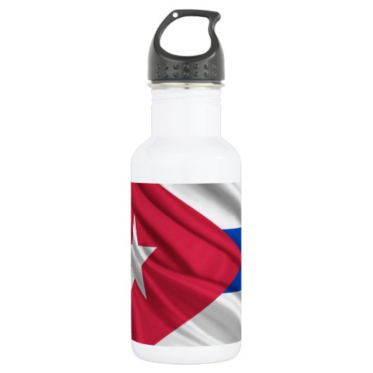 Cubaanse vlag waterfles  (Voorkant)