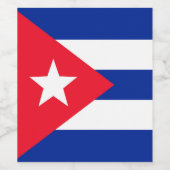 Cubaanse vlag wijn etiket (Enkel label)