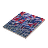 Cubaanse vlaggen, Havana, Cuba Tegeltje (Zijkant)