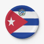 Cubaanse wapenschild   papieren bordje (Voorkant)