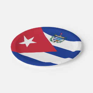 Cubaanse wapenschild papieren bordje