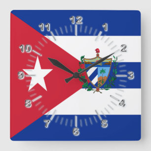 Cubaanse wapenschild    vierkante klok