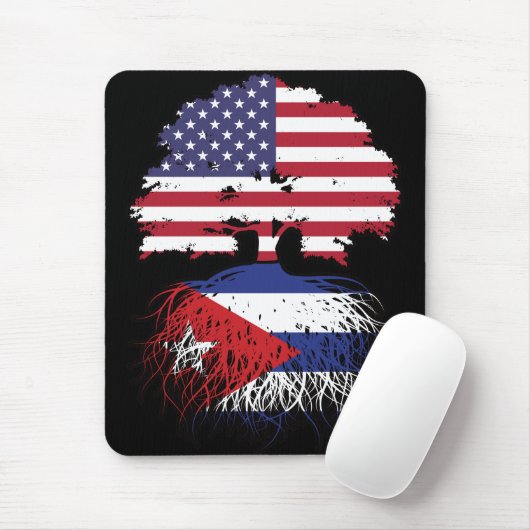 Cuban American USA Tree Roots Flag Muismat (Met muis)