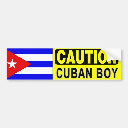 CUBAN BOY Bumpersticker (Voorkant)