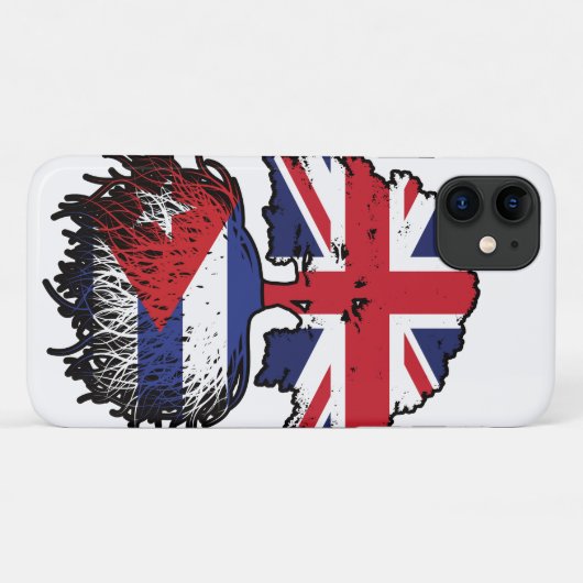 Cuban British UK Tree Roots Flag Case-Mate iPhone Case (Achterkant (horizontaal))