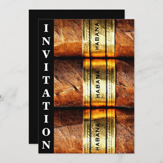 Cuban Cigars Habana Uitnodiging (Voorkant / Achterkant)