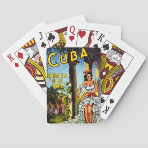 Cuban Dancer Vintage Travel Pokerkaarten