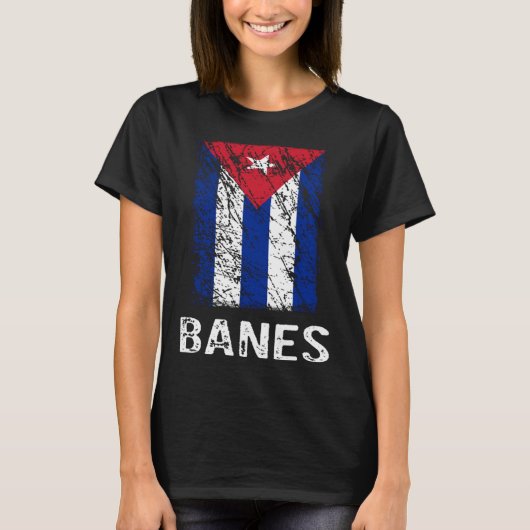 Cuban Flag Banes Cuban Pride T-shirt (Voorkant)