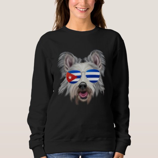 Cuban Flag Berger Picard Dog Cuba Pocket Trui (Voorkant)