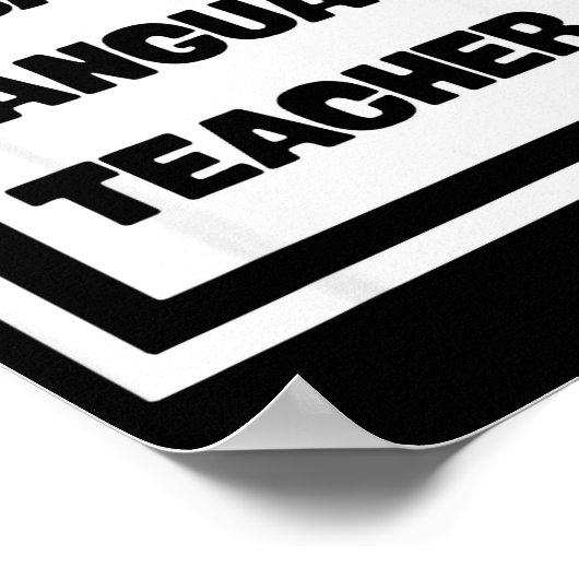 Cuban Language Teacher  Poster (Hoek)