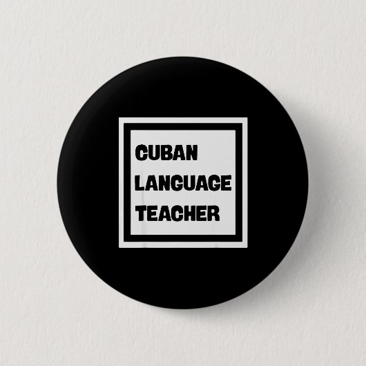 Cuban Language Teacher Ronde Button 5,7 Cm (Voorkant)