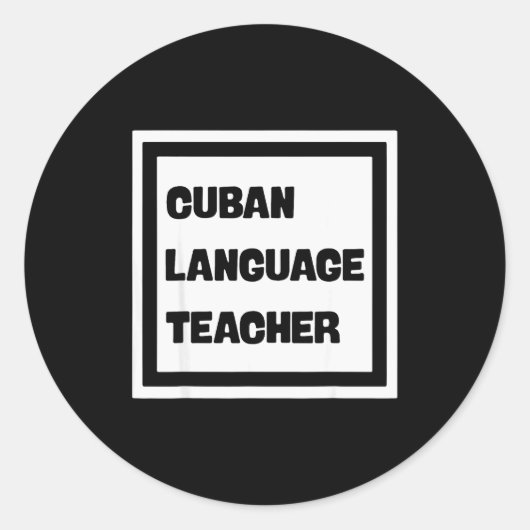 Cuban Language Teacher Ronde Sticker (Voorkant)