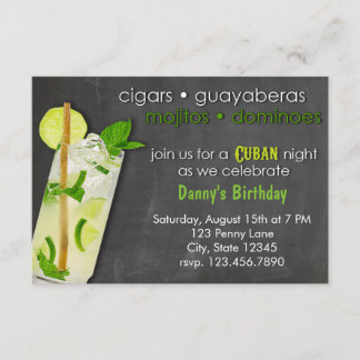 Cuban Night Mojito Party Kaart