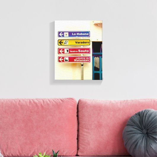Cuban Photo of Old Havana Habana | Directions | Canvas Afdruk (Insitu (Woonkamer))