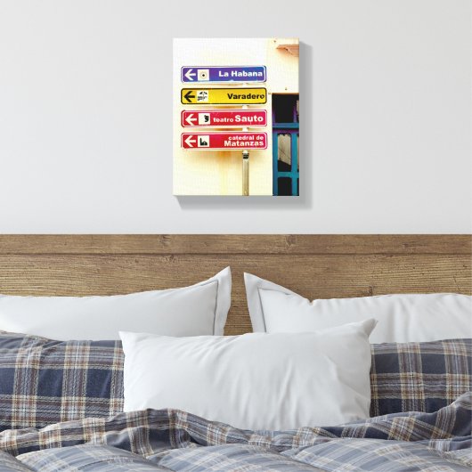 Cuban Photo of Old Havana Habana | Directions | Canvas Afdruk (Insitu (Slaapkamer))