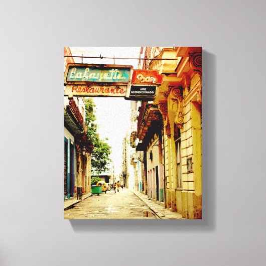 Cuban Photo of Old Havana | Lafayette |  Canvas Afdruk (Voorkant)