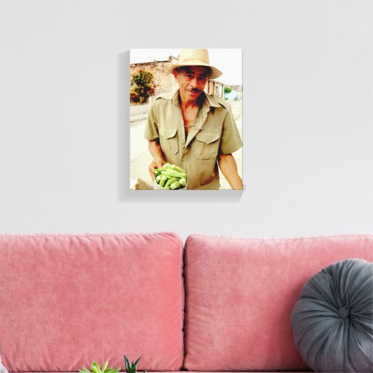 Cuban Photo of Old Havana | Vendor |  Canvas Afdruk (Insitu (Woonkamer))