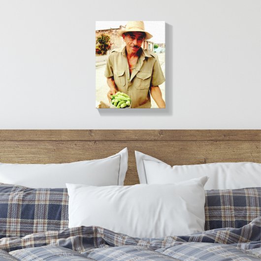 Cuban Photo of Old Havana | Vendor |  Canvas Afdruk (Insitu (Slaapkamer))