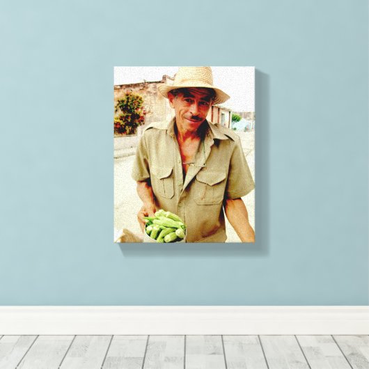 Cuban Photo of Old Havana | Vendor |  Canvas Afdruk (Insitu (Houten vloer))