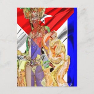 CUBAN RUMBERA FLAG BRIEFKAART