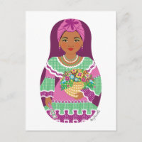 Cuban Violet Matryoshka Briefkaart