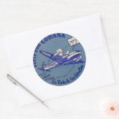 Cubana  Bagagelabel Ronde Sticker (Envelop)