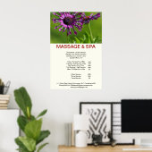 Cubane violet Spa Massage Beauté Salon Poster (Bureau à domicile)