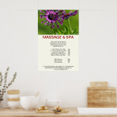 Cubane violet Spa Massage Beauté Salon Poster (Cuisine)