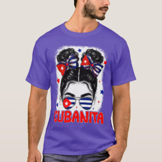 Cubanita Cubaanse Cuba Vlag Meisje Hispanic Erfgoe T-shirt