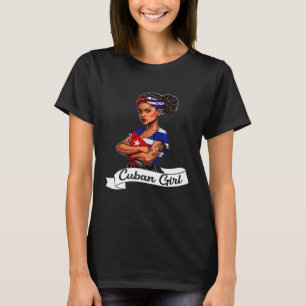 Cubanita Vlag Cubana Cuba Vrouwen Meisje Cubaanse  T-shirt