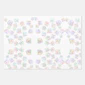 Cube d'aquarelle 3D Papier d'emballage Moderne Abs (Devant 2)