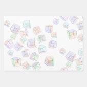 Cube d'aquarelle 3D Papier d'emballage Moderne Abs (Devant)