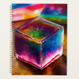 Cube de dessert de jello délicieux Iridescente