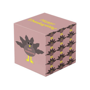 Cube de photo personnalisé de dinde de Thanksgivin