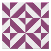 Cube Déco géométrique violet chaud (Devant)