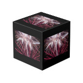 Cube en photo de feux d'artifice (Angle arrière)
