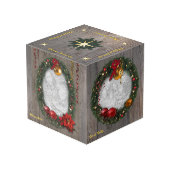 Cube en photo de Noël avec 4 de vos photos (Angle arrière)