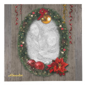 Cube en photo de Noël avec 4 de vos photos (Devant)