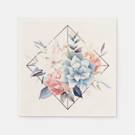 Cube-Flower-2: Personalized Wedding Napkins Servet